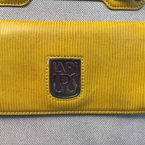 Ted Lapidus Buttery Yellow Leather and Cloth Handbag - Picture 11 of 11